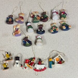 Colorful miniature Christmas Ornaments Set